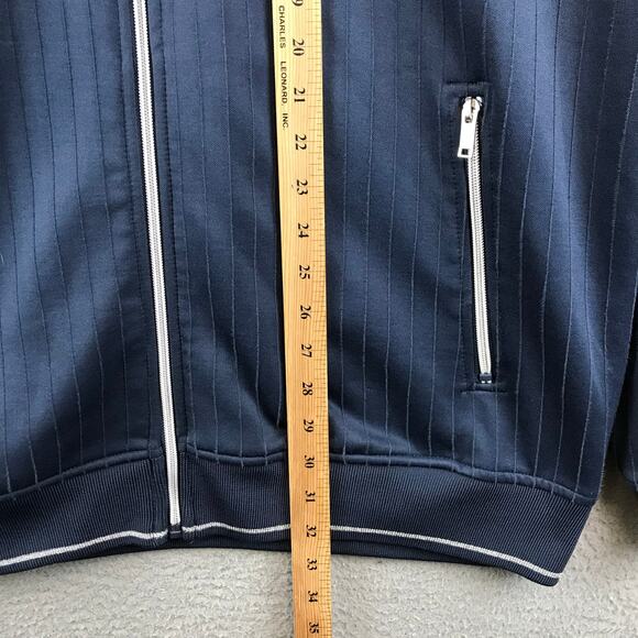 Y2K Ecko Unlimited‎ Full Zip Blue/Silver Track Jacket Pinstripe XL - Picture 6 of 12
